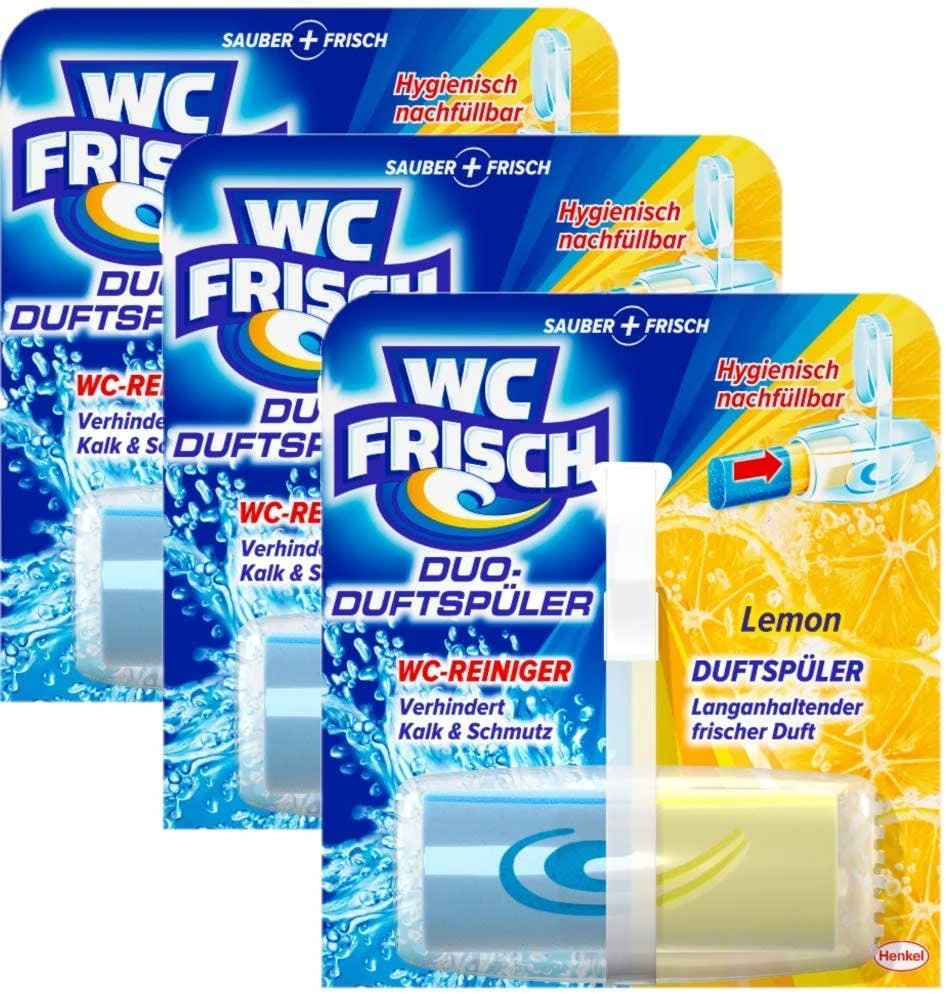 WC FRISCH Duo-Duftspüler 10er Pack Lemon WC Reiniger & WC-Duftstein 10x1 Stück 5 WC FRISCH Duo-Duftspüler 10er Pack Lemon WC Reiniger & WC-Duftstein 10x1 Stück – Bild 3