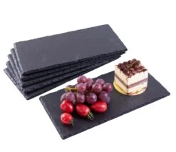 EGenuss 6er-Set Schieferplatten Dessertteller Sushi Geschirr Schwarz Teller Schiefer Serviertablett 30x15 Cm -Heimische Küche 1f5fb0b3 9071 4ac5 ae66 bfbf665df1e8