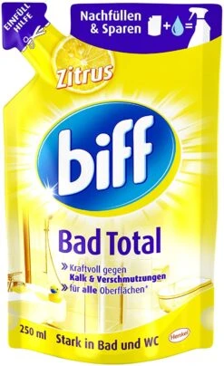 Biff Bad Total Zitrus Badreiniger Bad Reiniger Badezimmer 12x250 Ml Nachfüllpack -Heimische Küche 20b8699a 3b68 449a b475 627b8e00c1bc