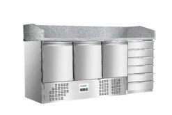 BERGMAN 800 Pizzakühlt. 3-Türen&6 Ungekühl. Schubladen-400l