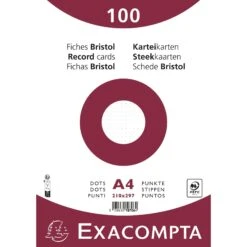 Exacompta 10700SE 40x Packung Mit 100 Karteikarten A7, Eingeschweißt, DOT/punktkariert, Nicht Perforiert - Weiß -Heimische Küche 24f11a54 87c3 4994 ba38 05fcd6c28576