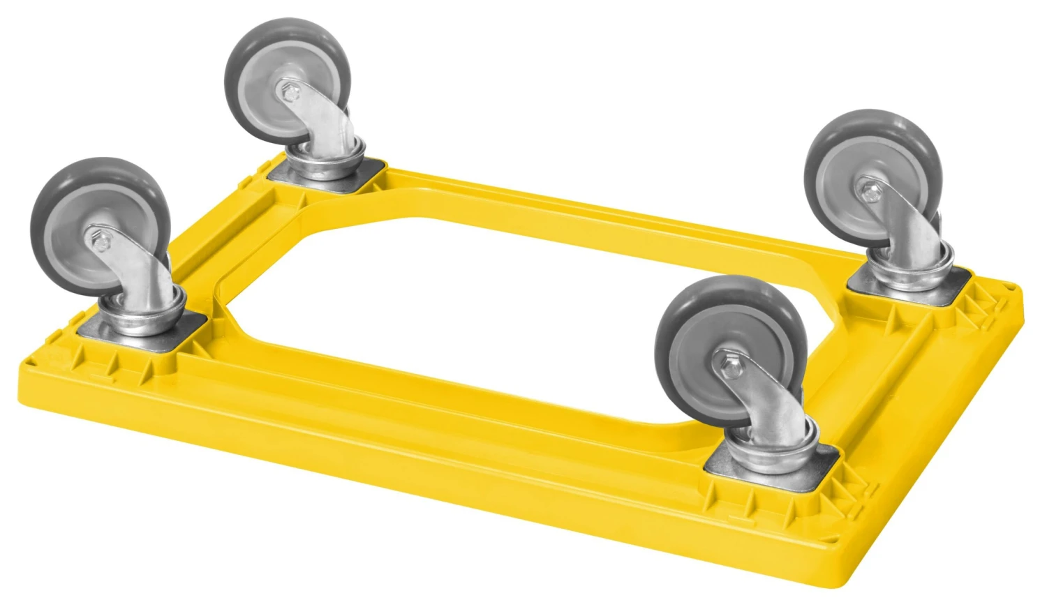 5 Stück Transportroller Für Kisten 60 X 40 Cm Mit 4 Lenkrollen In Gelb 9 5 Stück Transportroller Für Kisten 60 X 40 Cm Mit 4 Lenkrollen In Gelb – Bild 7