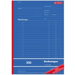 Herlitz Formularbuch 'Rechnung 307', DIN A5, 3 X 40 Blatt