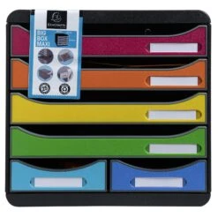 Exacompta 312913D BLACK & WHITE OFFICE Schubladenbox Mit 4 Schubfächern, BIG BOX MAXI, 347x278x271 Mm - Weiss/Harlekin -Heimische Küche 3177bb82 8c3b 4178 87df f8acd3c9ed5f