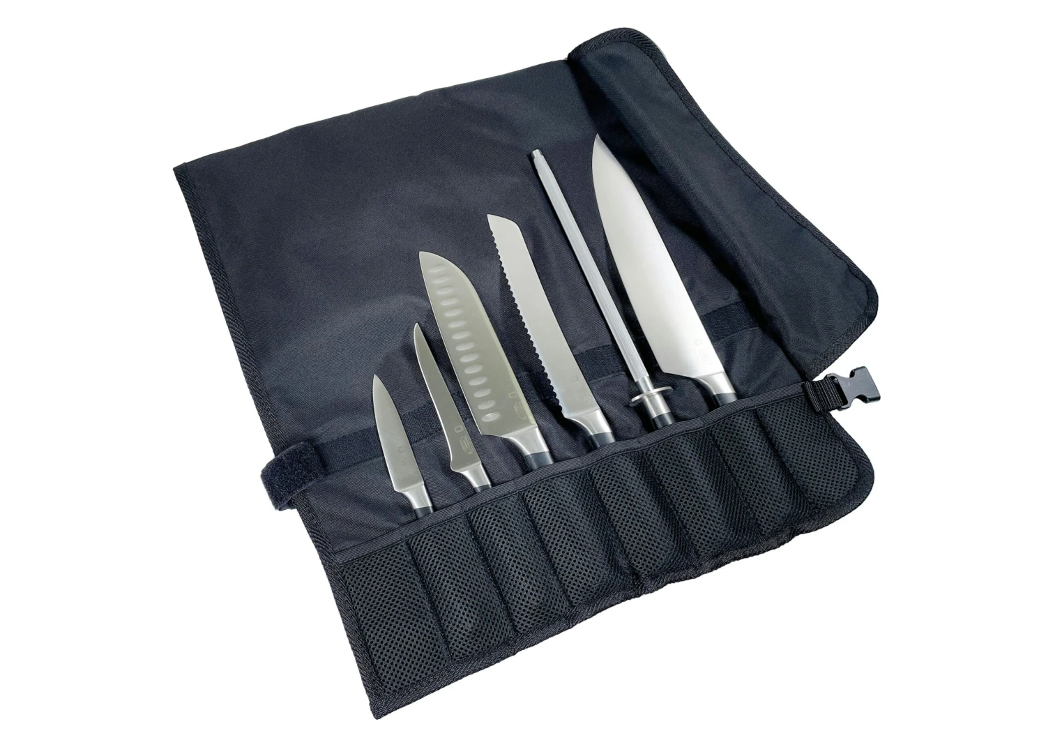 METRO Professional Messer Set 6-tlg., Ink. Tasche Und Messerschärfer, Edelstahl/ Polyester, 44 X 87.5 X 1 Cm, Schwarz 3 METRO Professional Messer Set 6-tlg., Ink. Tasche Und Messerschärfer, Edelstahl/ Polyester, 44 X 87.5 X 1 Cm, Schwarz