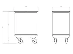 Rollbarer Vorratsbehälter Aus Edelstahl, 120 Liter -Heimische Küche 34196175 8975 4ec8 a1ef 286b7db055c3 1
