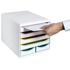 Exacompta 312913D BLACK & WHITE OFFICE Schubladenbox Mit 4 Schubfächern, BIG BOX MAXI, 347x278x271 Mm - Weiss/Harlekin -Heimische Küche 3926767b 3955 4b83 8f62 02c0e4bd02ca