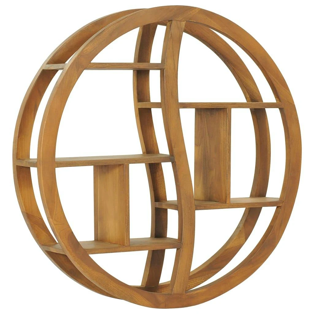 VidaXL Wandregal Yin Und Yang 100x20x100 Cm Teak Massivholz 5 VidaXL Wandregal Yin Und Yang 100x20x100 Cm Teak Massivholz – Bild 3