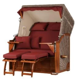 Strandkorb Komplettset - Bene Living - Schaalsee Mahagoni - PE Grau - Modell 534 - Inkl. Liftersystem -Heimische Küche 3d23eb29 ebe2 4b7e a043 5bb2e6378430 1