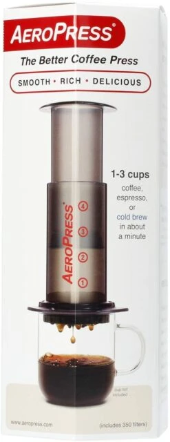 AeroPress Go Coffee Maker Kaffeebereiter, Inkl. 350 Filtern -Heimische Küche 46a3a13c 0730 48ee b748 b84c3e27547f 1