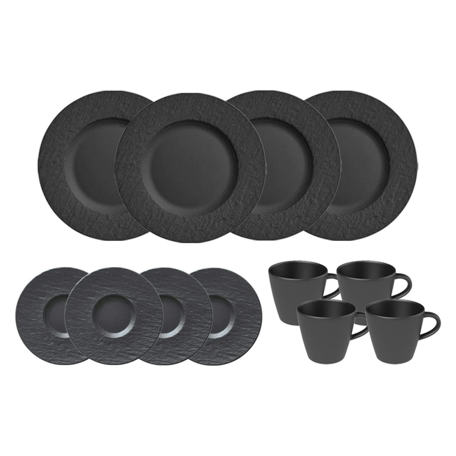 Villeroy & Boch Manufacture Rock Kaffee Set Schwarz 12-teilig 6 Villeroy & Boch Manufacture Rock Kaffee Set Schwarz 12-teilig – Bild 4
