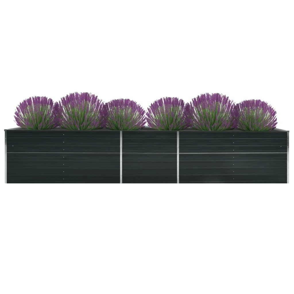 VidaXL Garten-Hochbeet Verzinkter Stahl 600x80x77 Cm Anthrazit 7 VidaXL Garten-Hochbeet Verzinkter Stahl 600x80x77 Cm Anthrazit – Bild 5