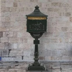 VidaXL Säulenbriefkasten Aluminium Vintage-Stil Rostfrei Bronze -Heimische Küche 663a7fef bbdd 4f2b a4ca 16180df2b43b