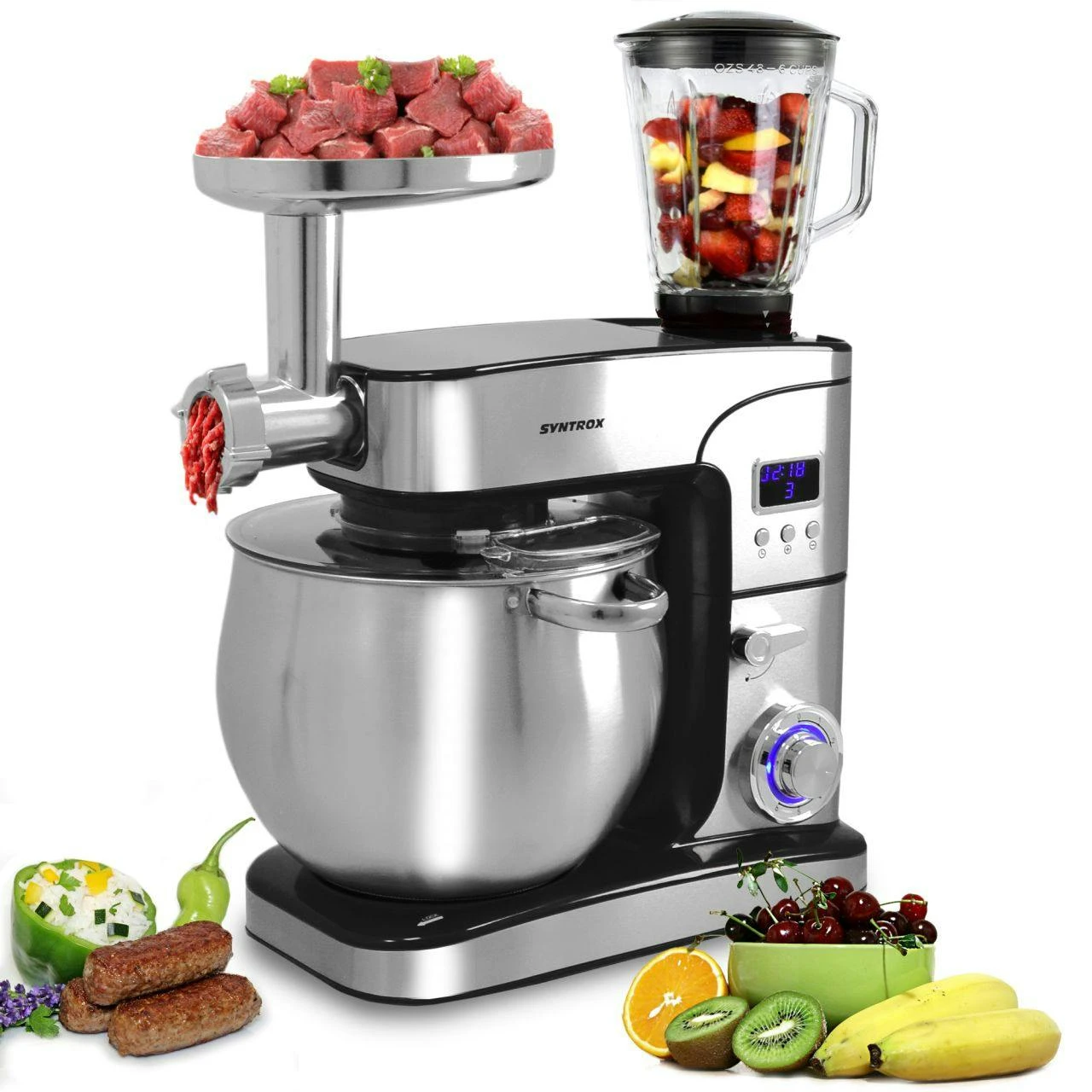 Küchenmaschine Paris Edelstahl 12 Liter Küchengerät & Fleischwolf 4 Küchenmaschine Paris Edelstahl 12 Liter Küchengerät & Fleischwolf – Bild 2