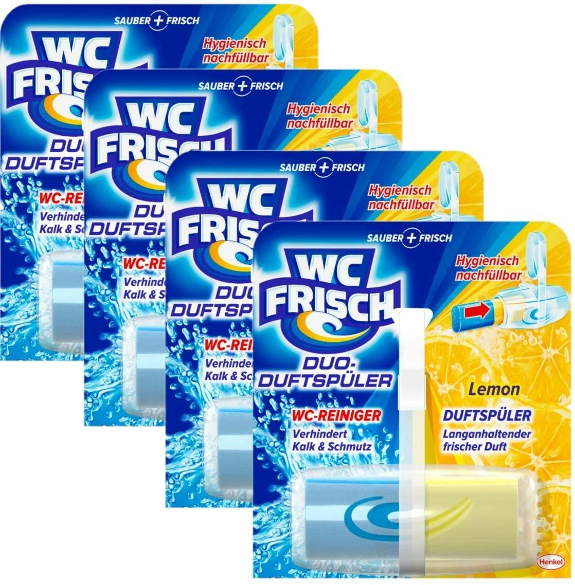 WC FRISCH Duo-Duftspüler 10er Pack Lemon WC Reiniger & WC-Duftstein 10x1 Stück 4 WC FRISCH Duo-Duftspüler 10er Pack Lemon WC Reiniger & WC-Duftstein 10x1 Stück – Bild 2