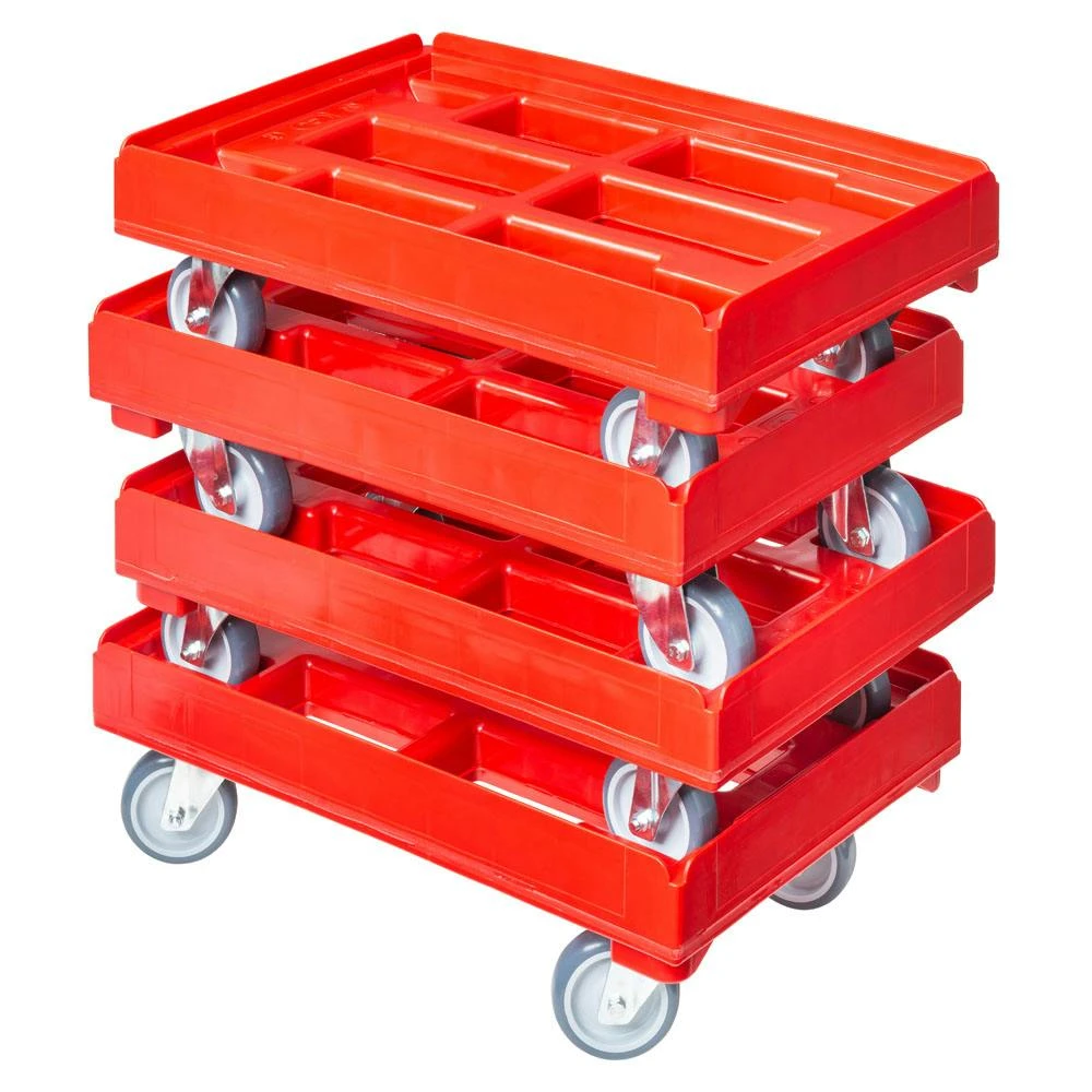 10 Stück Transportroller Für Kisten 60 X 40 Cm Mit 4 Lenkrollen In Rot 5 10 Stück Transportroller Für Kisten 60 X 40 Cm Mit 4 Lenkrollen In Rot – Bild 3