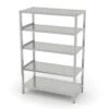Edelstahl Gastro-Lagerregal Mit 5 Verstellbaren (perforierten) Ablagefächern | AISI 430 Qualität | HxBxT 180x140x40 -Heimische Küche 97aeddd6 c6be 4ab4 ae4f 4942271b38b9