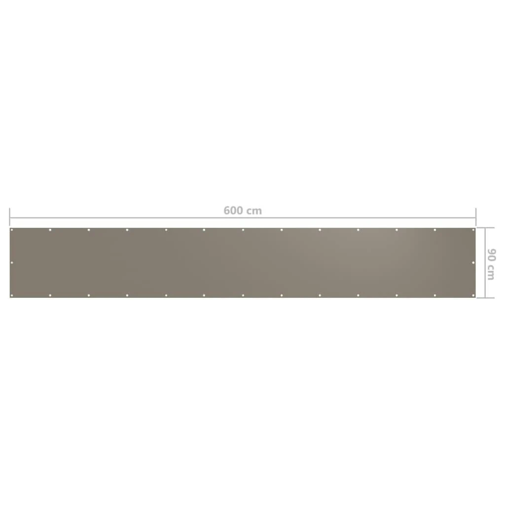 VidaXL Balkon-Sichtschutz Taupe 90x600 Cm Oxford-Gewebe 8 VidaXL Balkon-Sichtschutz Taupe 90x600 Cm Oxford-Gewebe – Bild 6