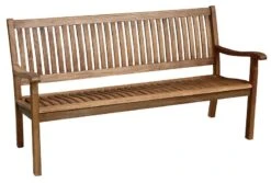 Tarrington House Bank Bolton, FSC Eukalyptus-Holz, 160 X 69 X 88 Cm, 3-Sitzer, Wetterfest, Braun