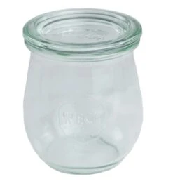 48er Set Weck Gläser 220 Ml Tulpengläser Mit 48 Glasdeckeln Incl. Diamant-Zucker Gelierzauber Rezeptheft