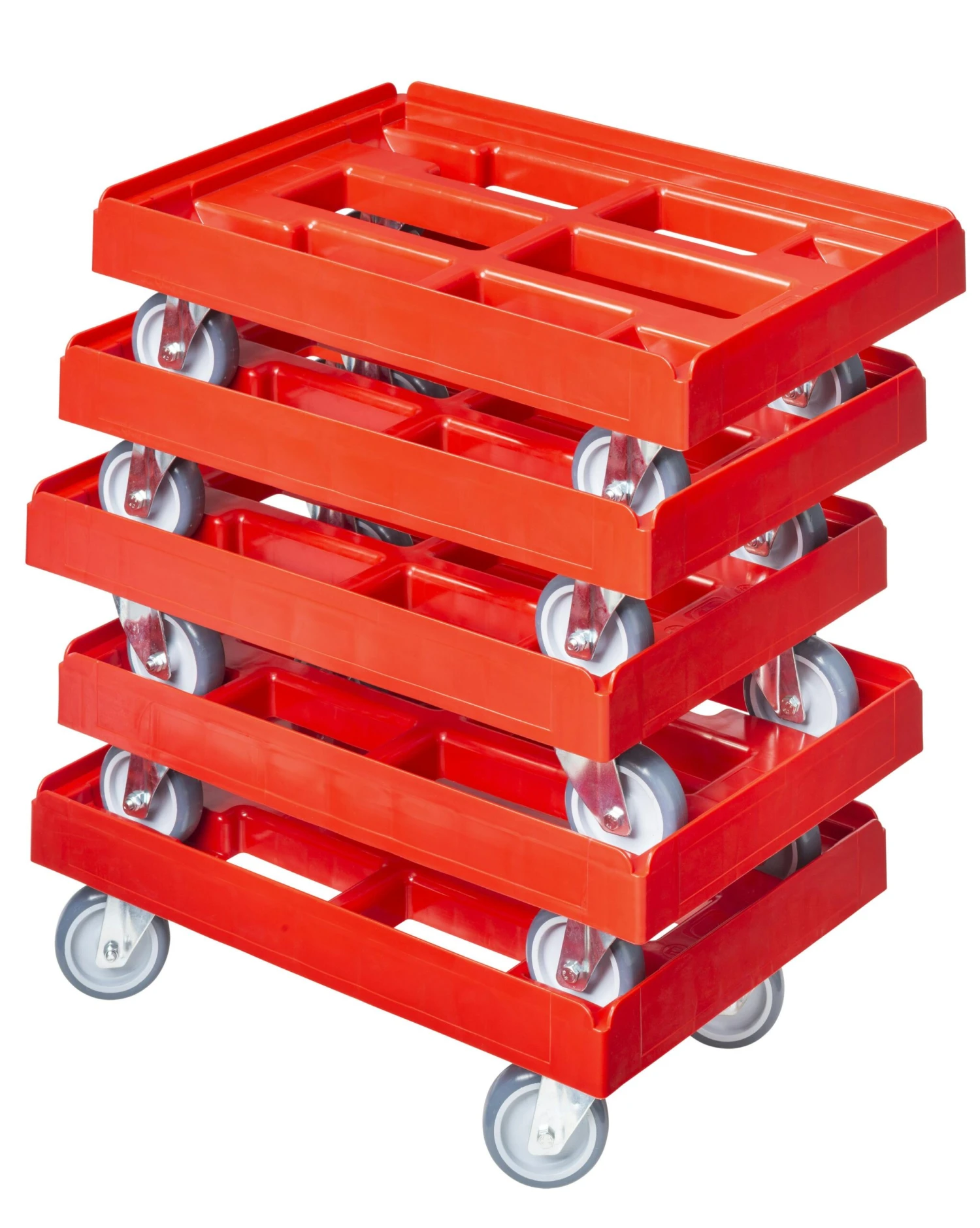 10 Stück Transportroller Für Kisten 60 X 40 Cm Mit 4 Lenkrollen In Rot 4 10 Stück Transportroller Für Kisten 60 X 40 Cm Mit 4 Lenkrollen In Rot – Bild 2