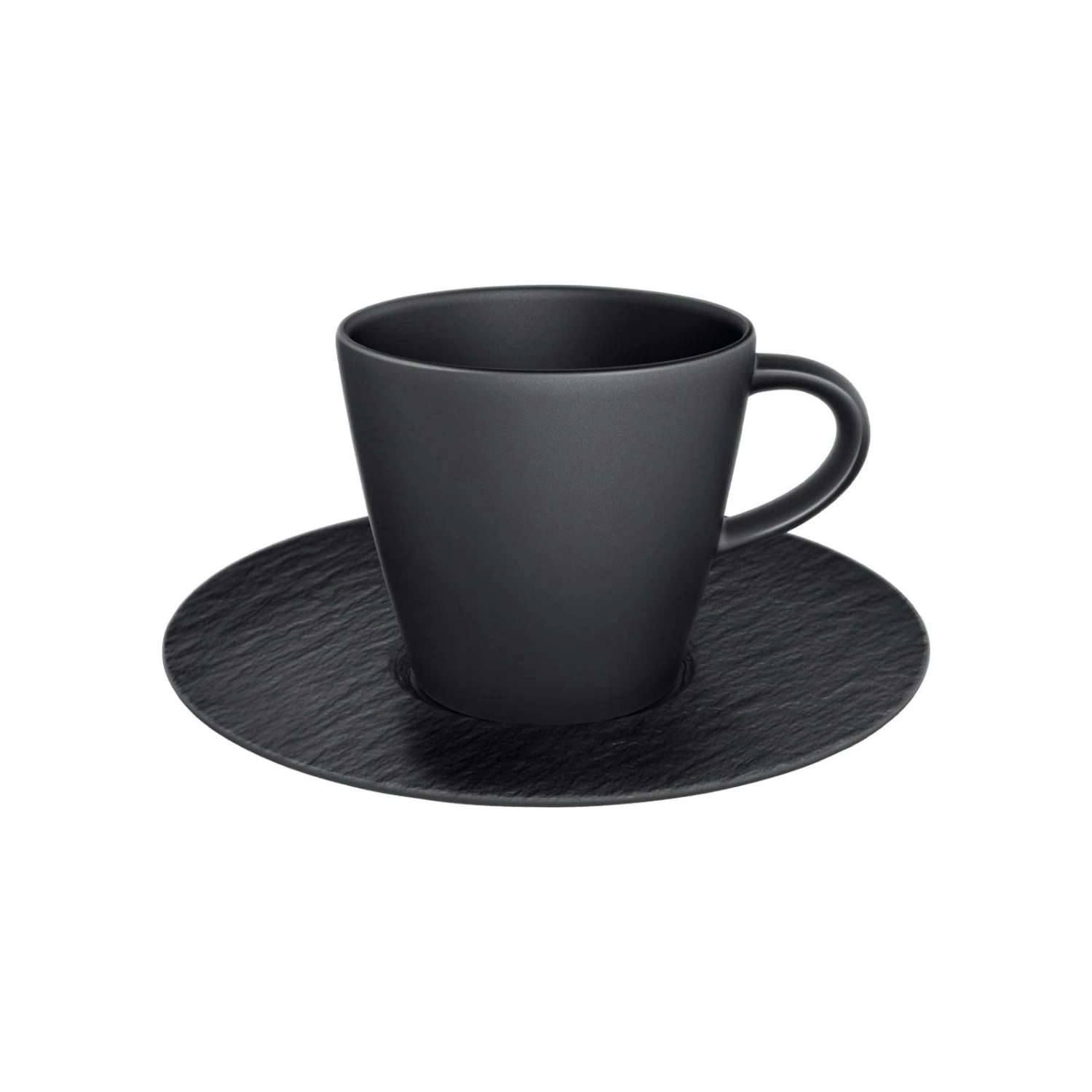 Villeroy & Boch Manufacture Rock Espressotasse Mit Untertasse Schwarz 5 Villeroy & Boch Manufacture Rock Espressotasse Mit Untertasse Schwarz – Bild 3