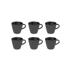 Villeroy & Boch Manufacture Rock Kaffeetasse Schwarz 150 Ml 6er Set