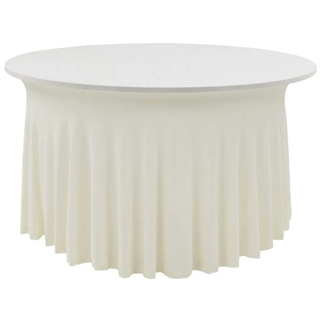 VidaXL 2 Stück Stretch-Tischdecken Mit Rand Weiß 180 X 74 Cm 4 VidaXL 2 Stück Stretch-Tischdecken Mit Rand Weiß 180 X 74 Cm – Bild 2