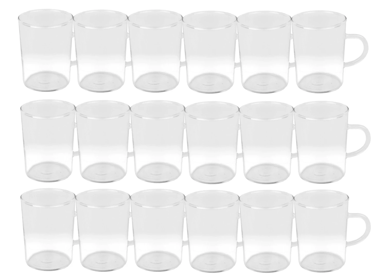 24er Set Teeglas Ceylon 220ml - Klassische Teetasse Aus Hitzebeständigem Glas Mit Henkel 4 24er Set Teeglas Ceylon 220ml - Klassische Teetasse Aus Hitzebeständigem Glas Mit Henkel – Bild 2
