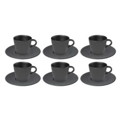 Villeroy & Boch Manufacture Rock Kaffee Set Schwarz 12-teilig